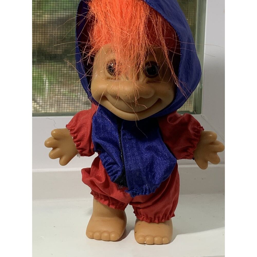 Vintage Russ troll 1980’s Track Running Suit Hoodie Doll Unisex Orange Hair